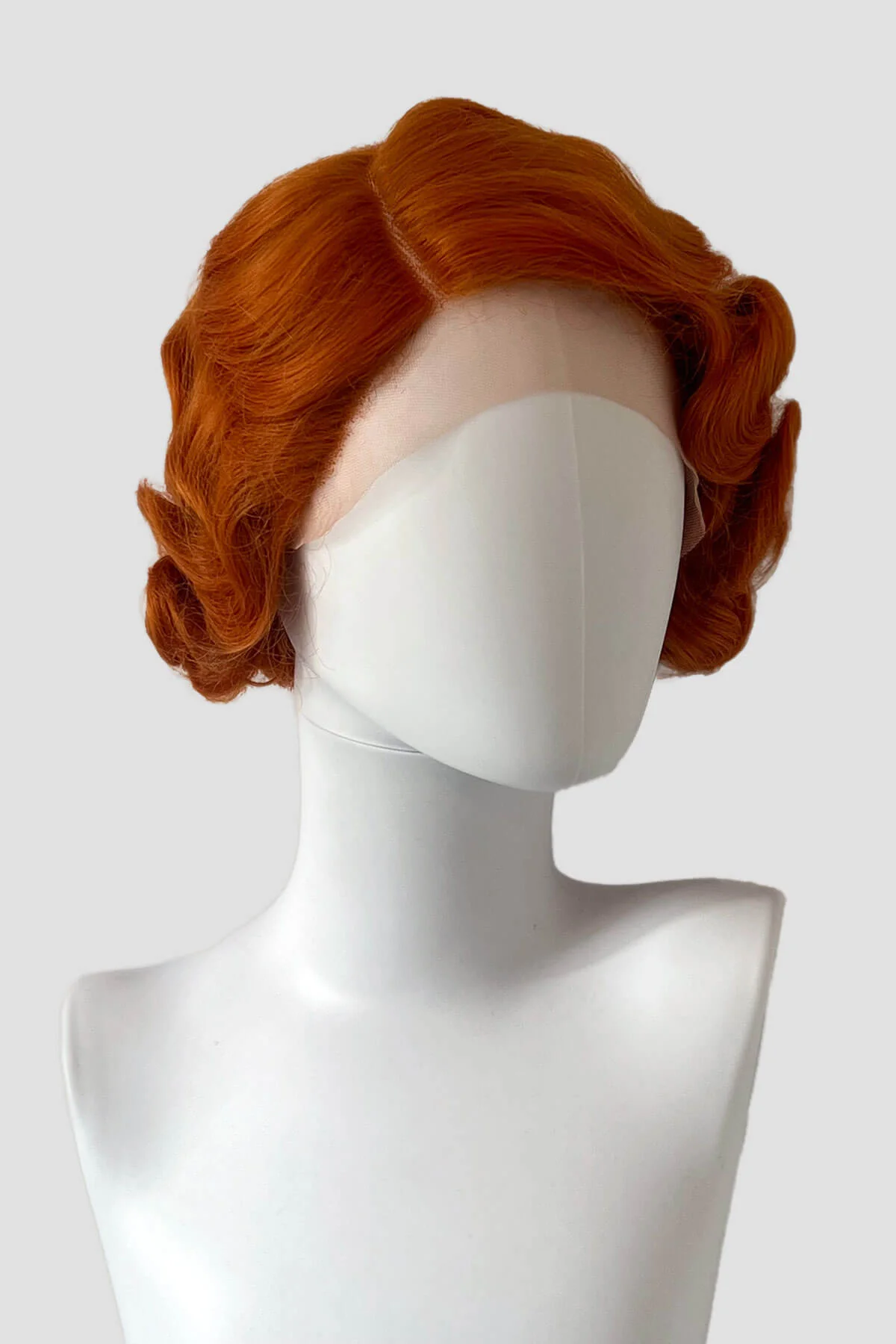 Ginger pinup wig, lace front, vintage style: Flo - Image 2