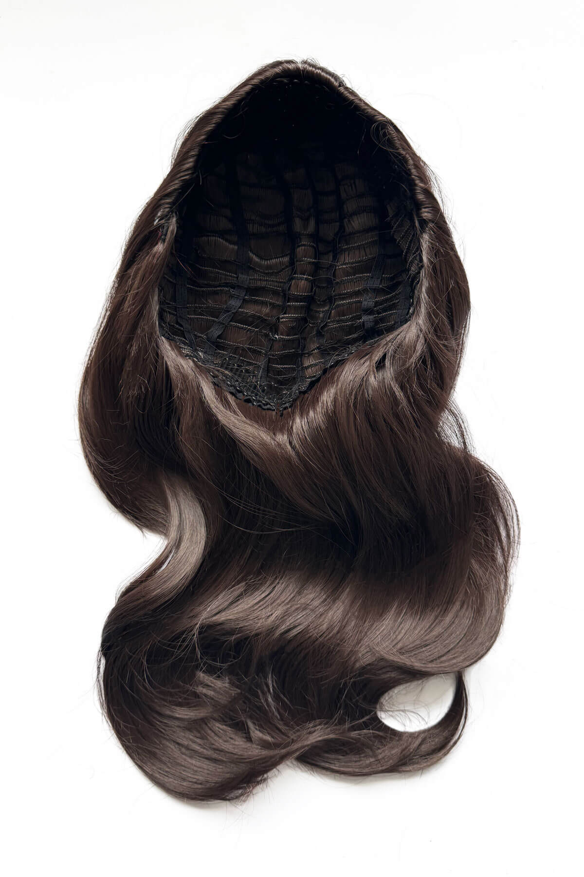 Half wig hairpiece, long and wavy, Flexihair (Heat styleable) and volume ring for high crown: Sharon - Image 14