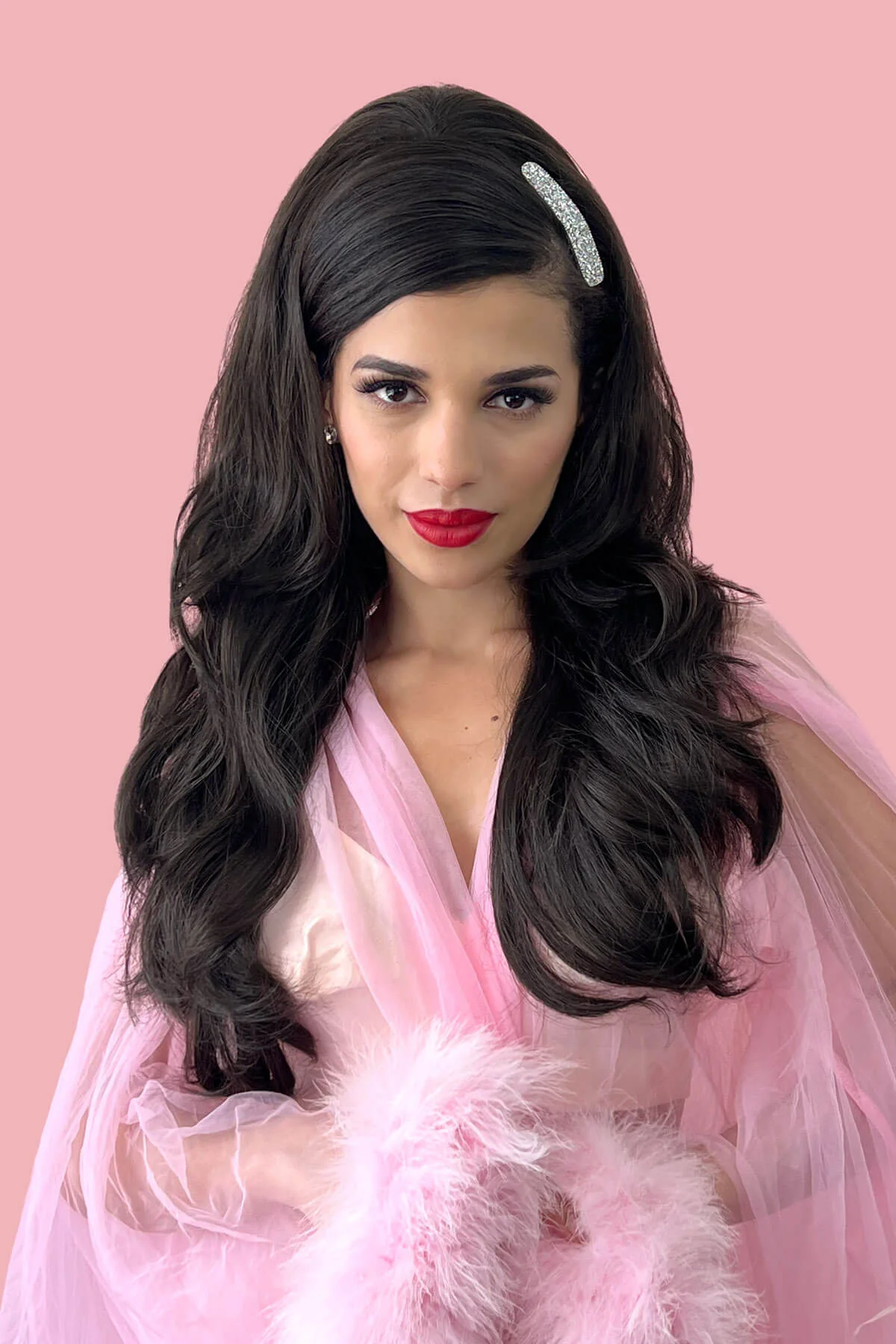 Helena - Bouffant Long Layered Tousled Half Wig - Image 10