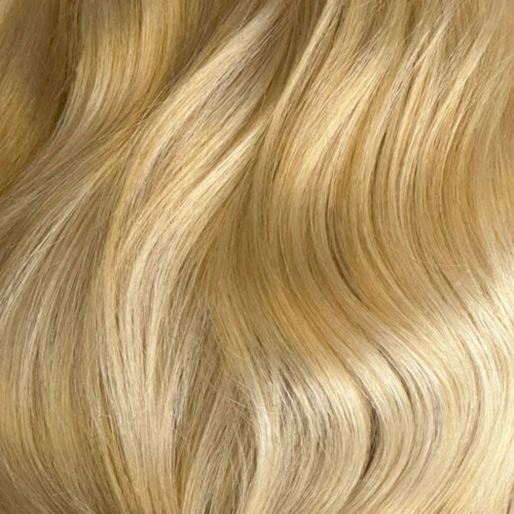 Long blonde 3/4 hairpiece (half wig), big loose curls: Zara - Image 18