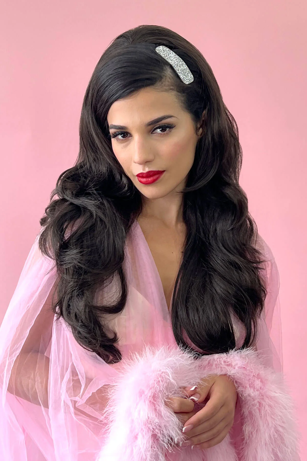 Helena - Bouffant Long Layered Tousled Half Wig - Image 77