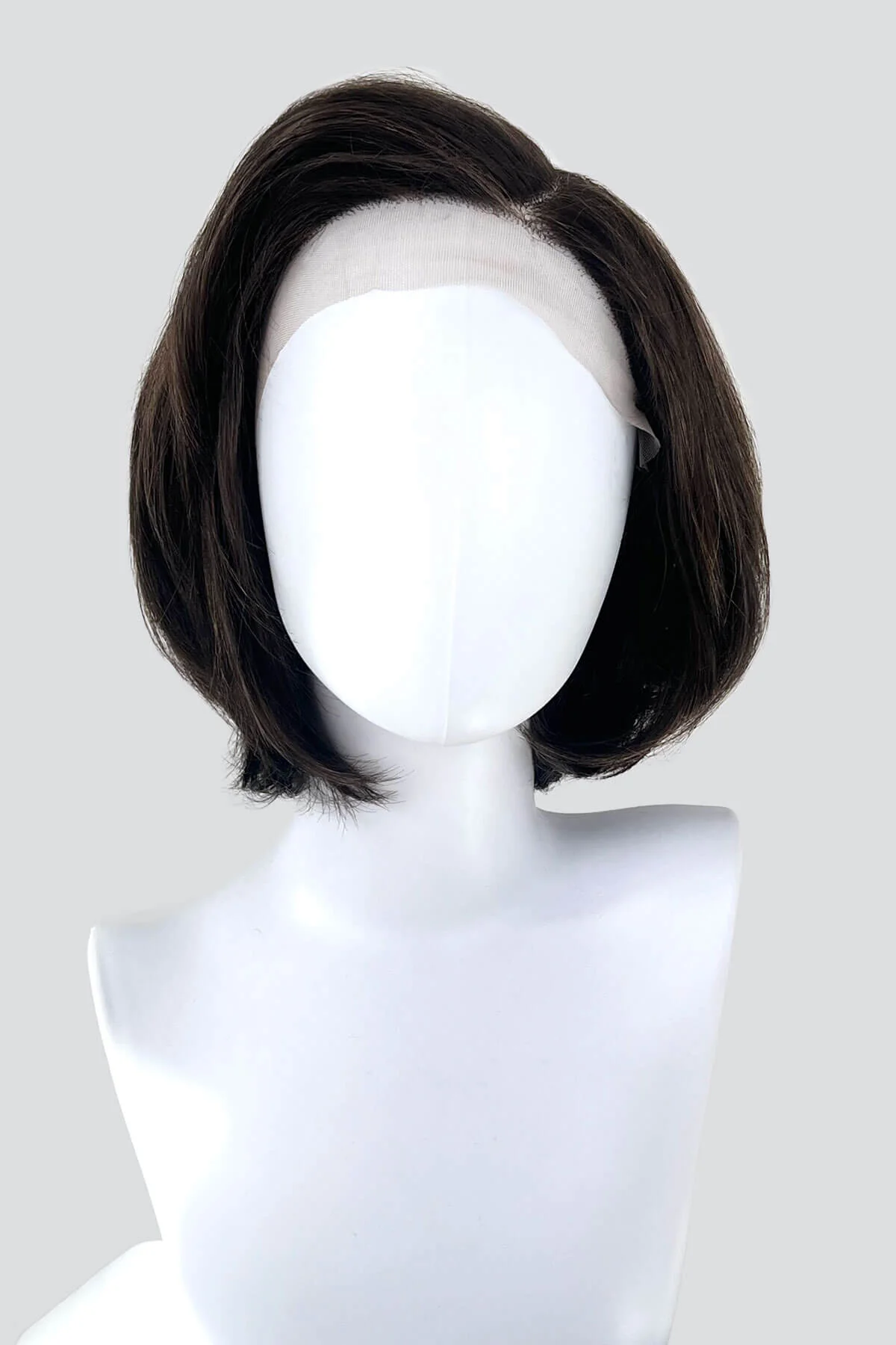 Brown Lace Front Bob Wig with Blonde Highlights - Italian Bob Style: Lucia - Image 5
