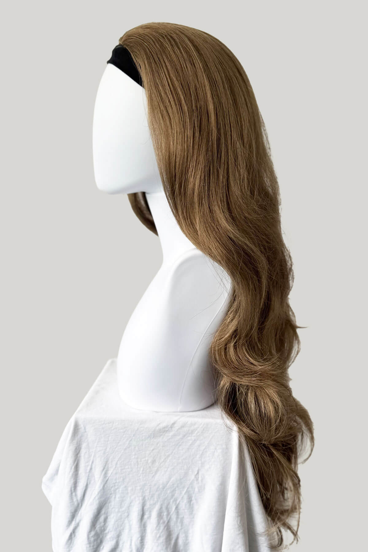 Teresa - Super Full Volume Bouncy Golden Brown Half Wig - Image 4