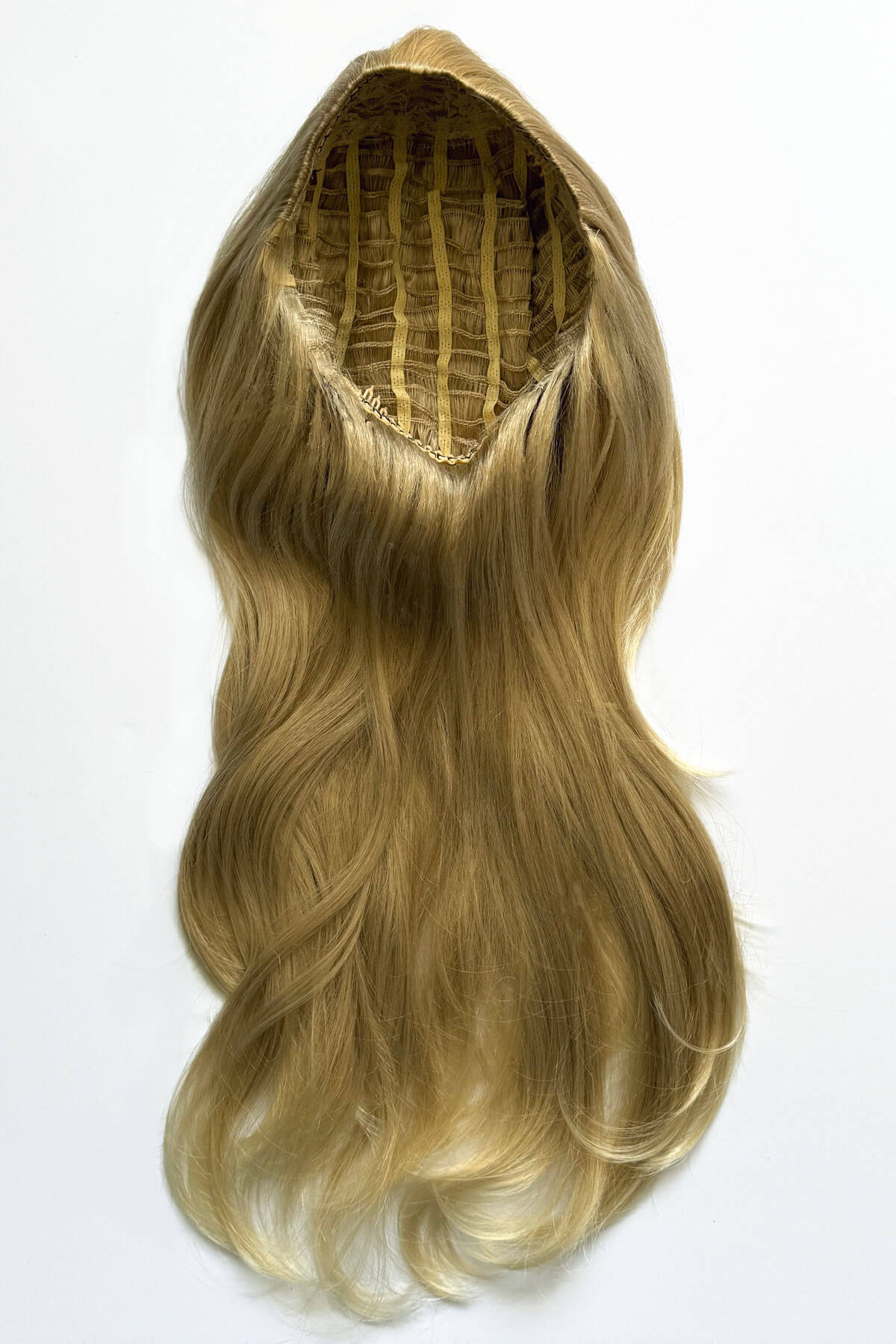 Long blonde half wig hairpiece (3/4 wig) loose curls: Frankii - Image 38