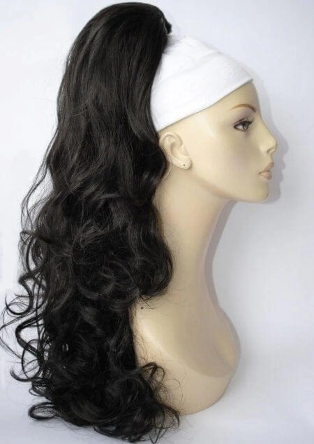 Extension clip on long ponytail hairpiece, curly: Sara - Image 2