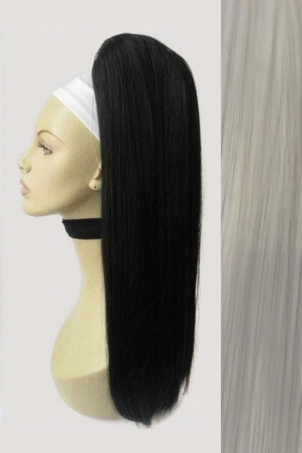 Long straight ponytail with coloured streak: Ayla - Image 6
