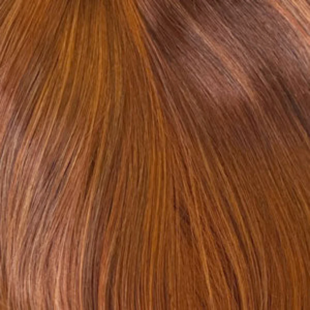 Copper red and auburn wig, bob style: Siren - Image 7