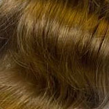 Brown pinup style wig, curled with short fringe: Carolina - Image 12