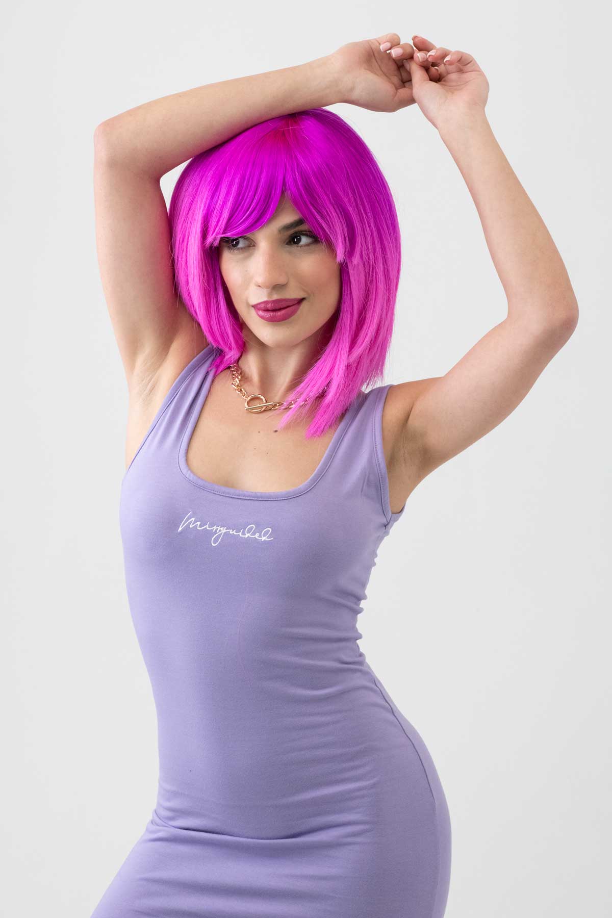 Pink dip dye wig (ombre), straight: Hetty - Image 4