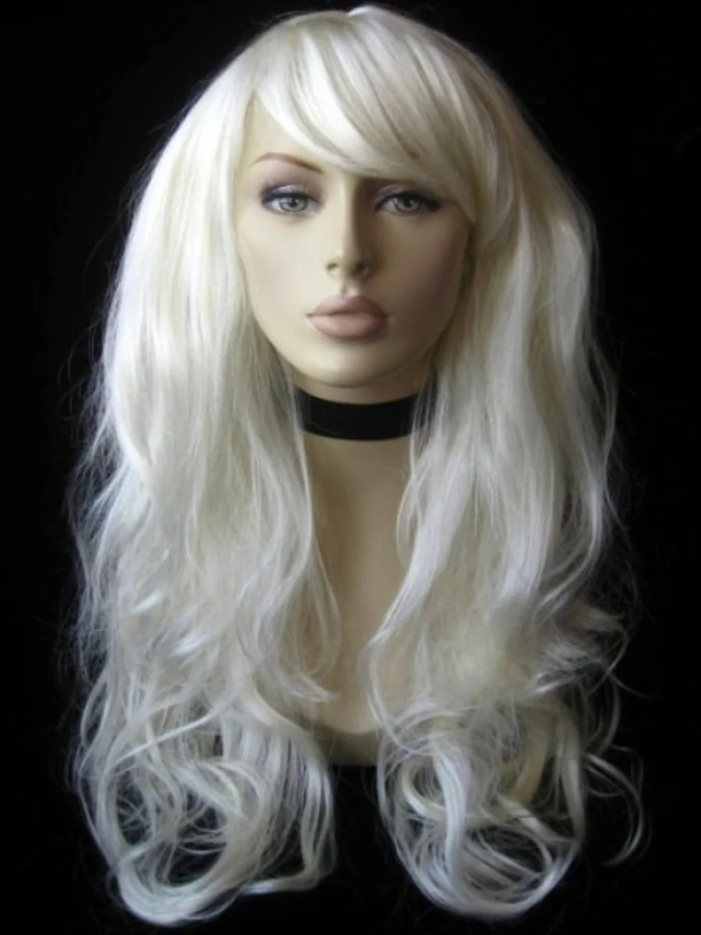 Long Platinum Blonde Wig (White Wig) Loose Curls: Andreana - Image 4