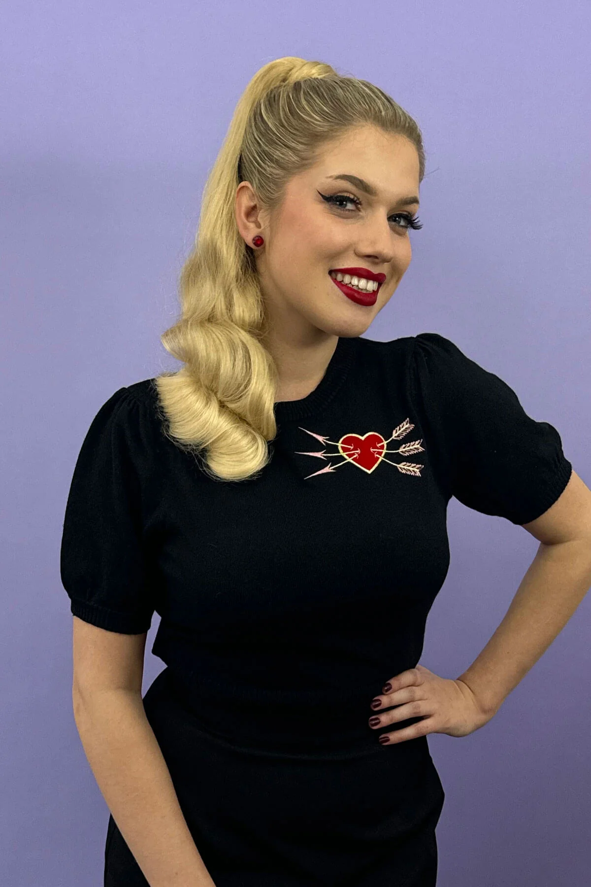 Retro style ponytail hairpiece, long with vintage waves: Arabella - Image 21