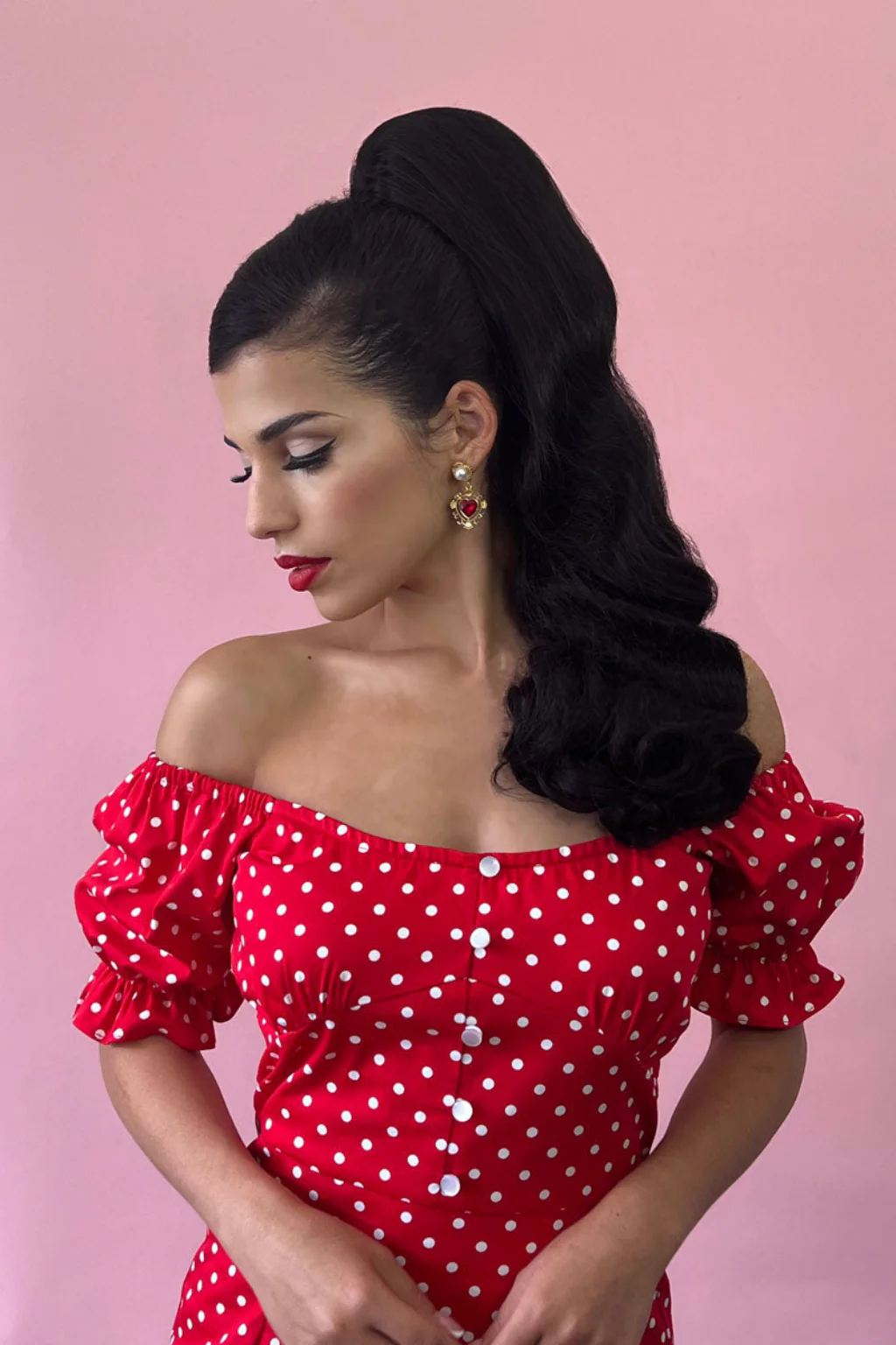 Retro style ponytail hairpiece, long with vintage waves: Arabella - Image 39