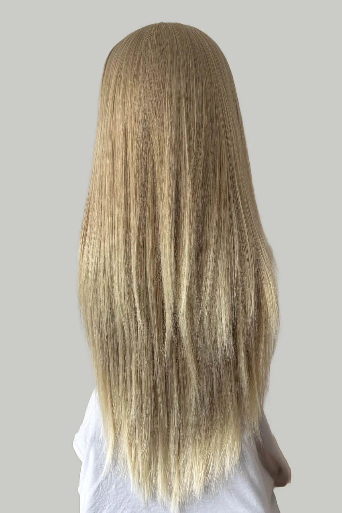 Straight blonde half wig hairpiece (3/4 wig): Tabitha - Image 13