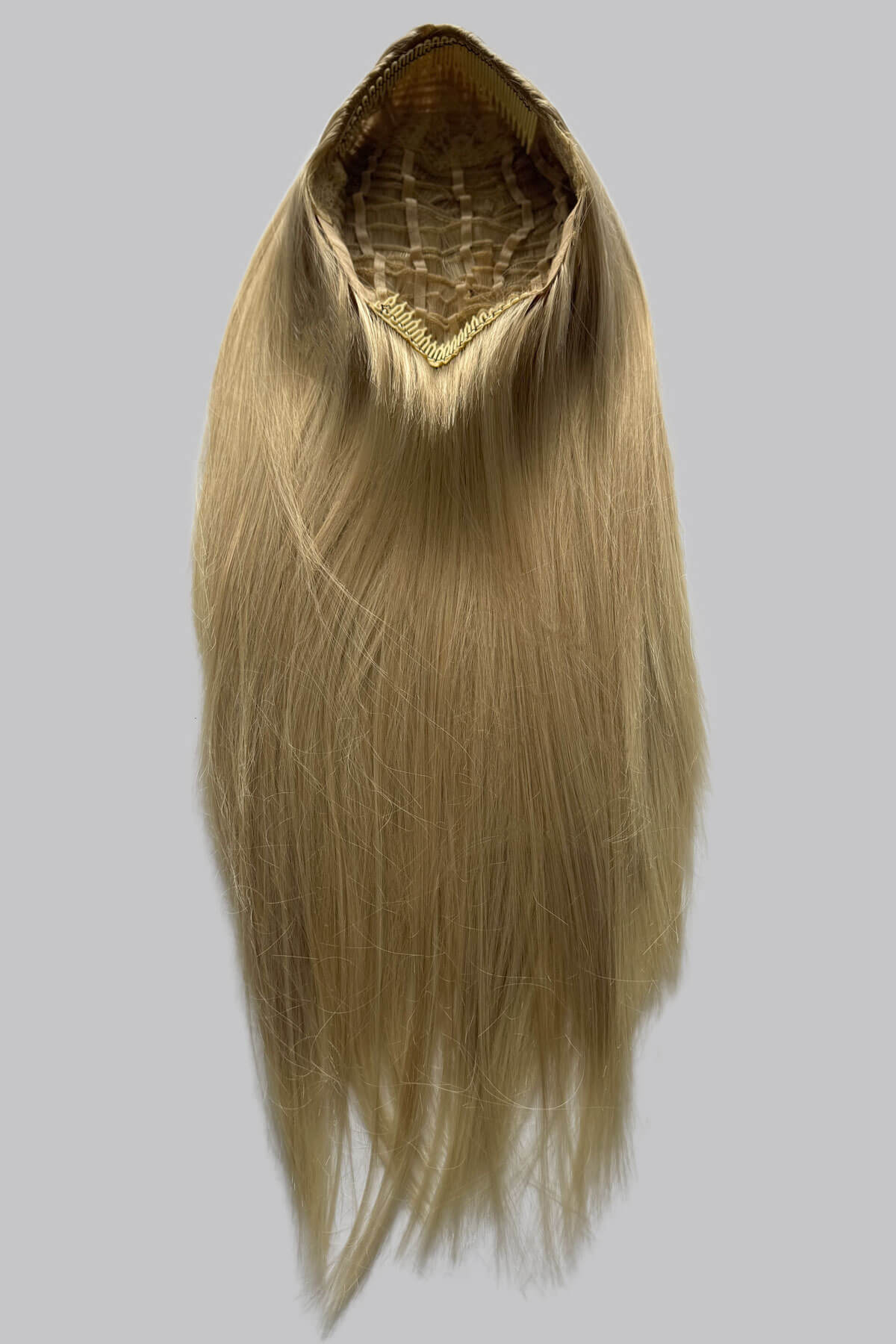 Straight blonde half wig hairpiece (3/4 wig): Tabitha - Image 14
