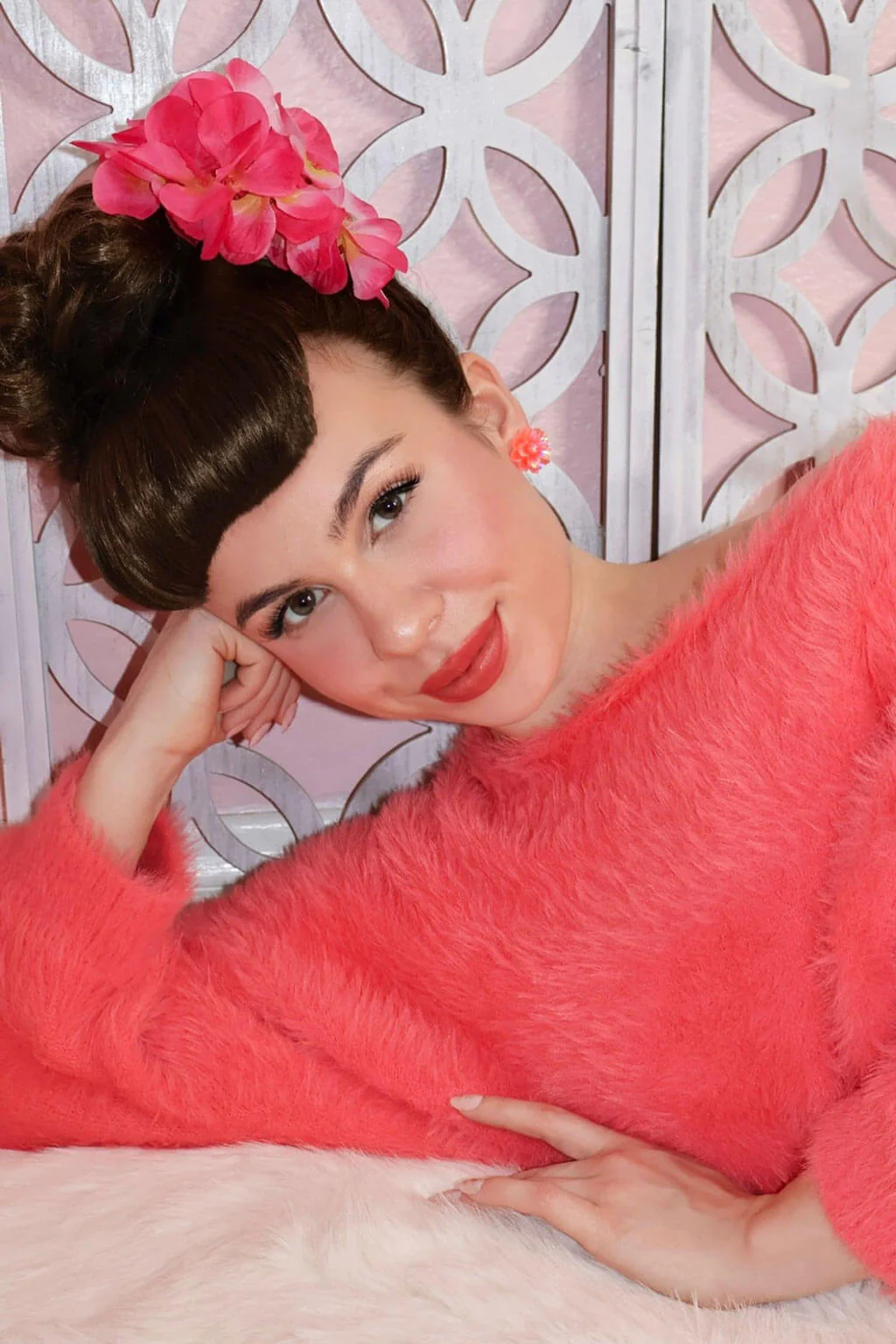 Victory roll fringe/bangs hairpiece, vintage style: Rosa - Image 28